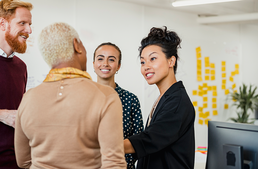 Diverse group of district leaders discussing the just released California math instructional materials list for their schools.